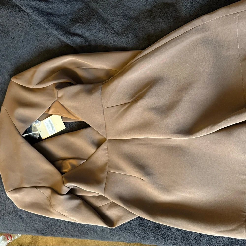 MESHKI Kendall cutout blazer playsuit chocolate size small. Tags attached! - Picture 3 of 7